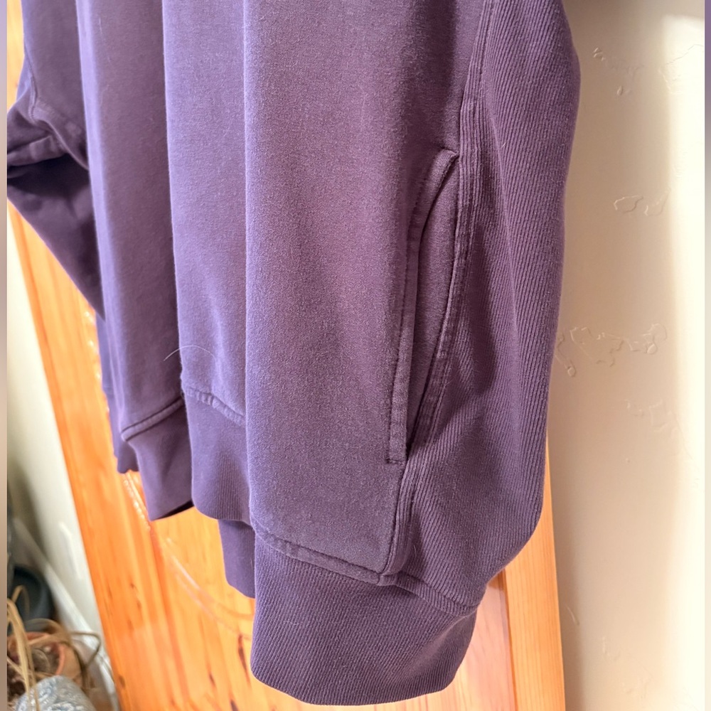 Athleta Deep Purple Half-Zip Pullover Sweater - image 2